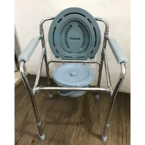 Foldable Commode Chair Height Adjustable Potty Toilet Seat – Without Wheel - additional image