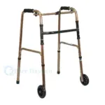 Lightweight Folding Patient Walker with Front Wheels