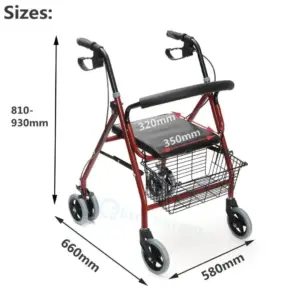 Rehabilitation Walker Rollator with Seat - additional image